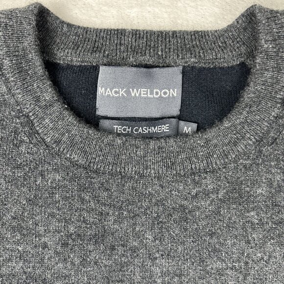 Mack Weldon Sweater Men’s Medium Gray Tech Cashmere Merino Wool Crew Neck - Picture 2 of 8